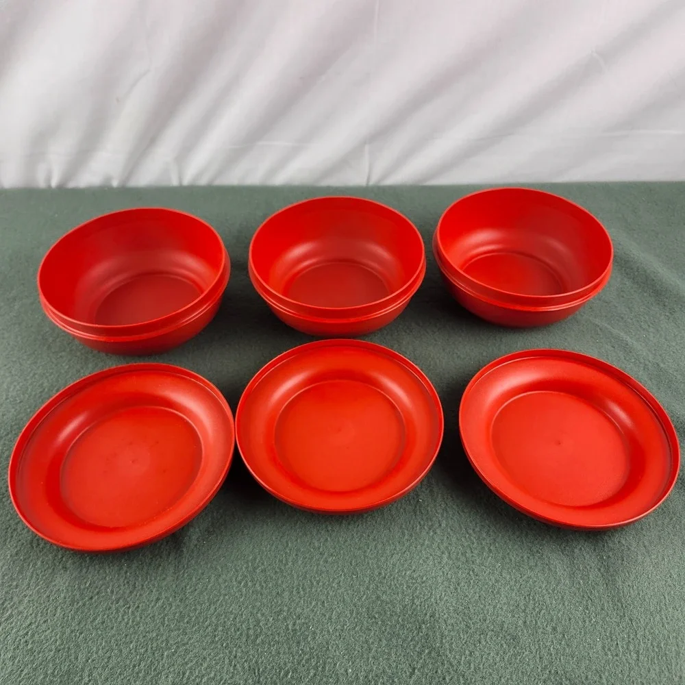 3x Tupperware Serve & Seal 1595-6 Orange 6